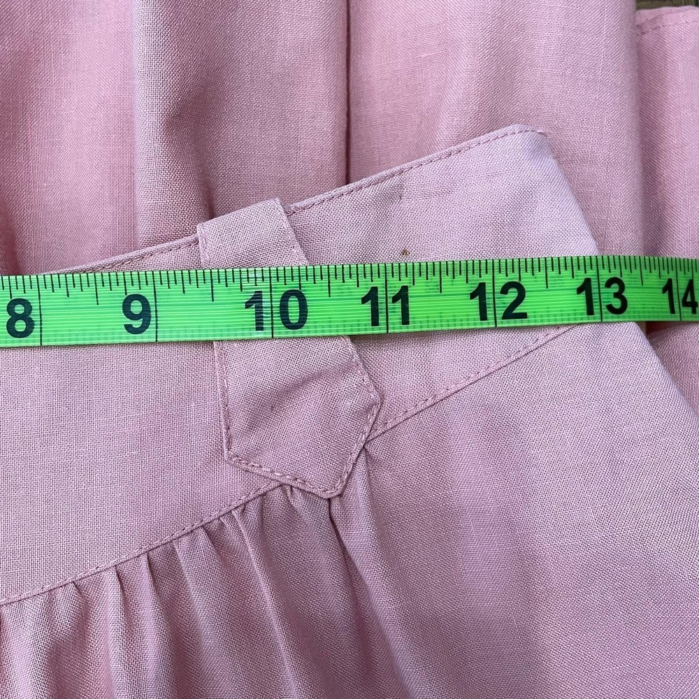 Vintage Circle 7 Marilyn Williams Blush Pink Circle Prairie Skirt Tiered Cottage - Picture 7 of 7